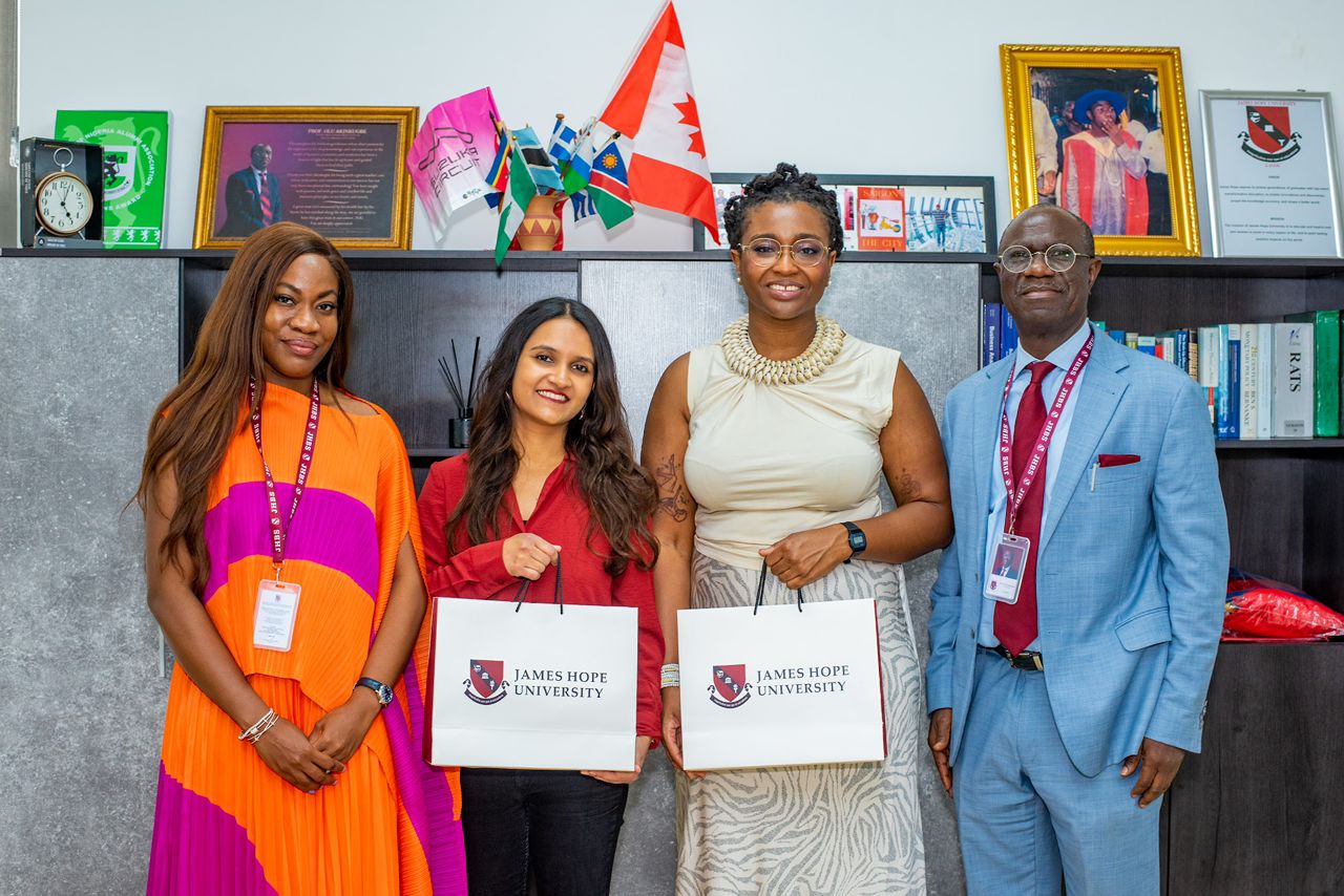 Mrs. Zephia Ovia-Ikem, hosted members from London School of Economics and Political Science (LSE) and James Hope University Vice Chancellor